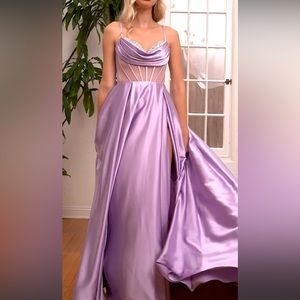 Gown evening dress pastel purple